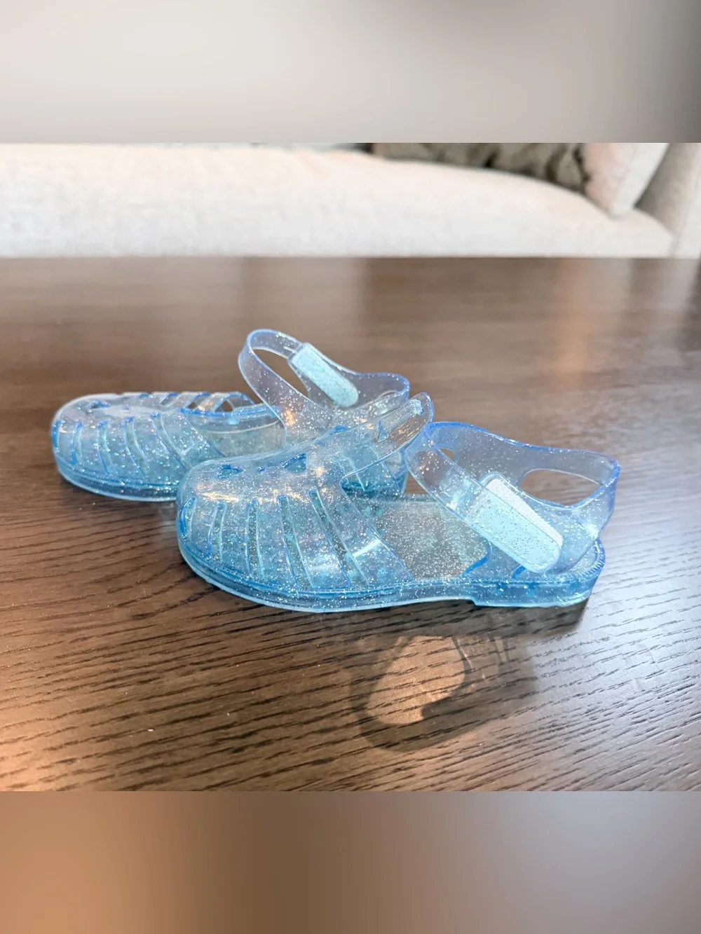 NWOT Toddler Size 10 (27) Sparkle Jelly Sandals - Blue
